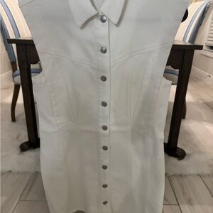 Express Ivory Sleeveless Dress